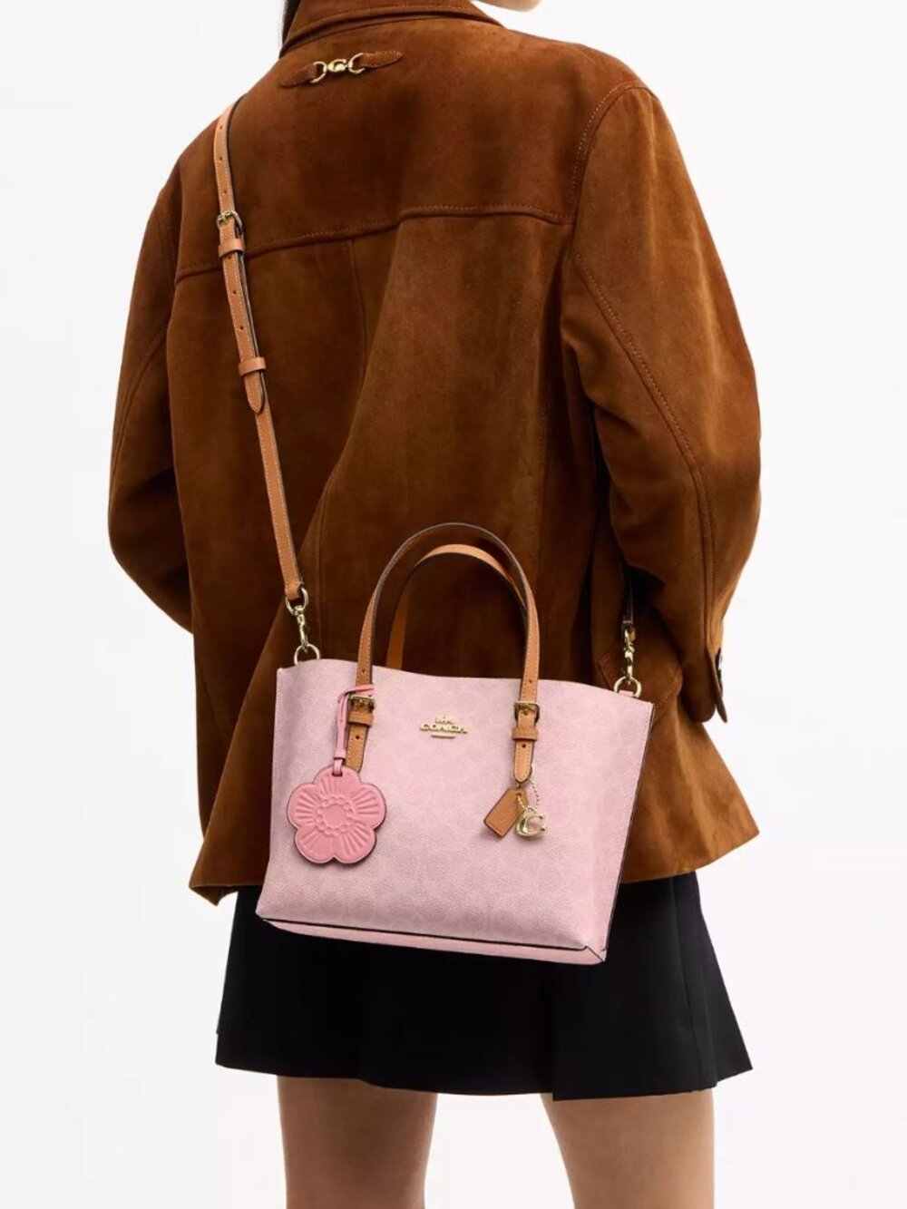 Coach Mollie Tote Bag 25 in Signature Canvas with Charms